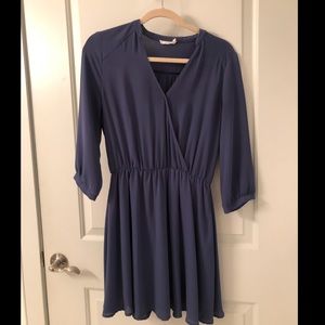 Lush Brand Surplice Blue Dress